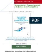 Exploring Internal Communication: Towards Informed Employee Voice 4th Edition Kevin Ruck (Editor) Download PDF