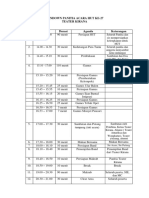 Rundown Panitia Acara Hut Ke-27 Teater Kirana: Dan Aliansi Game Untuk Anggota