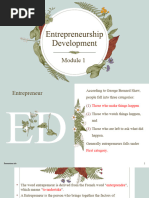 Entrepreneurship Development 1st Module