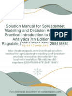 (PDF Download) Solution Manual For Spreadsheet Modeling and Decision Analysis A Practical Introduction To Business Analytics 7th Edition Cliff Ragsdale 1285418689 9781285418681 Fulll Chapter