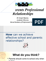 Staff and Parents Professional Relationships