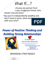 The Power of Positive Thinking and Building Stong Relationships