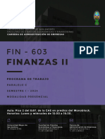 Finanzas Ii: Universidad Mayor de San Andrés Facultad de Ciencias Económicas Y Financieras