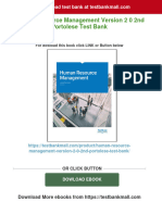 Instant Download Human Resource Management Version 2 0 2nd Portolese Test Bank PDF All Chapter