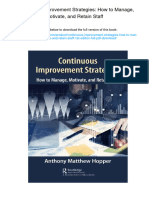 Continuous Improvement Strategies: How To Manage, Motivate, and Retain Staff. ISBN 1498769810, 978-1498769815