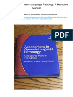 Assessment in Speech-Language Pathology: A Resource Manual. ISBN 1418053287, 978-1418053284