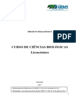 PPC Ciências Biológicas Licenciatura Dourados 2018