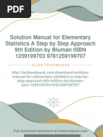 (PDF Download) Solution Manual For Elementary Statistics A Step by Step Approach 9th Edition by Bluman ISBN 1259199703 9781259199707 Fulll Chapter