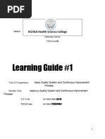 M. 01 Apply Qualty System & Continous Improvement Process