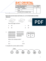 Semester 2 Final Examinations School Year 2023-2024