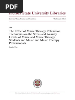 The Effect of Music Therapy Relaxation