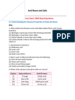 Acid Bases and Salts: Previous Years' CBSE Board Questions