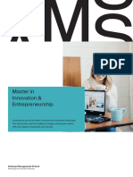 Brochure Master of Innovation and Entrepreneurship