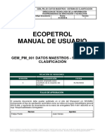 Gem - PM - 001 Datos Maestros-Sistemas de Clasificacion