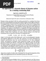 H.K. Moffatt - An Approach To A Dynamic Theory of Dynamo Action in A Rotating Conducting Fluid