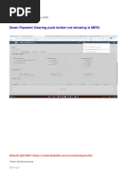 SAP Button Down Payment Clearing in MIRO