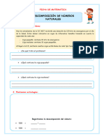 Ficha Mate Juev 4 Descomposición de Numeros