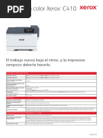 Especificaciones Xerox C410