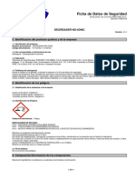 Hoja de Seguridad Degreaser No Ionic