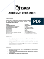 FT TOR001 Adhesivo Ceramico