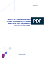 Report On The Entry of Large Content and Application Providers Into The Markets For Electronic Communications Networks and Services