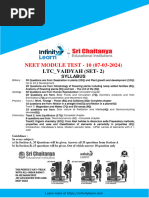 LTC Vaidyah (Set - 2) Neet Module Test - 10 Paper (07!03!2024)