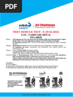 LTC Vaidyah (Set - 1) Neet Module Test - 8 Paper (29!02!2024)