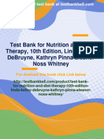 Immediate Download Test Bank For Nutrition and Diet Therapy, 10th Edition, Linda Kelley DeBruyne, Kathryn Pinna Eleanor Noss Whitney All Chapters