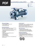 Centrifugal Pumps Standardized According To EN733 50 HZ: Performance Range Electric Motor