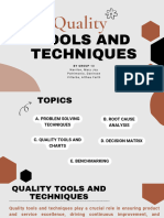 Quality Tools and Techniques CBME