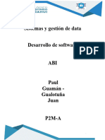 Sistemas y Gestión de Data Desarrollo de Software