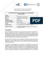 C-0102 Administración de Proyectos de Comunicacion - I-2024 - Version 1