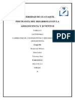 Cambio Fisicos, Cognoscitivos y Psicosociales en La Adolescencia