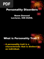 Personality Disorders DOW