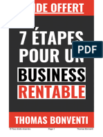 7 Etapes Pour Un Business Rentable