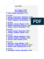 Calendario Eurocopa 2024