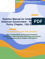 (PDF Download) Solution Manual For Understanding American Government - No Separate Policy Chapter, 13th Edition Fulll Chapter