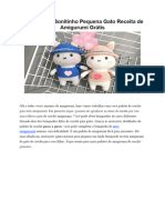 PDF Croche Bonitinho Pequena Gato Receita de Amigurumi Gratis