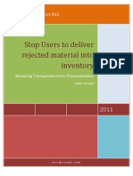 Stop To Deliver Rejected Material in Inventory