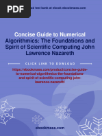 (PDF Download) Concise Guide To Numerical Algorithmics: The Foundations and Spirit of Scientific Computing John Lawrence Nazareth Fulll Chapter