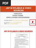 JKP Si Sylabus & Video Sources Crackjkssbexam