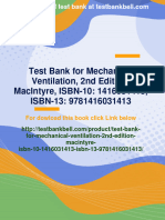 Immediate Download Test Bank For Mechanical Ventilation, 2nd Edition, MacIntyre, ISBN-10: 1416031413, ISBN-13: 9781416031413 All Chapters