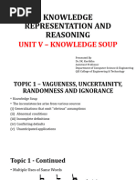 Knowledge Representation and Reasoning Unit 5