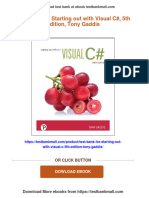 Instant Download Test Bank For Starting Out With Visual C#, 5th Edition, Tony Gaddis PDF All Chapter