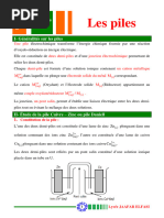 Les Piles Électrochimiques-Cours Et Exercices Résolus