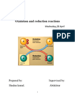 Oxidation and Reduction Reactions: Wednsday, 28 April