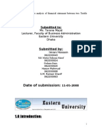 Coparative Analysis of Two Textile Companies