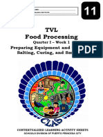 TVL - AFA (Food Processing) 11 - q1 - CLAS1 - Preparing Equipment and Tools For Salting, Curing, and Smoking - RHEA ROMERO