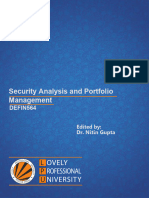 Defin564 Security Analysis and Portfolio Management