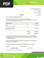 DBS and Personal Care Training Receipt 2023